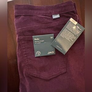 Jag Jeans Women's Mid Rise Straight Leg - Deep Purple